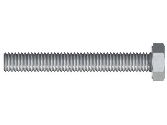Gewindeschraube Sechskant DIN 933 VG M  Edelstahl A2 gebeizt passiviert