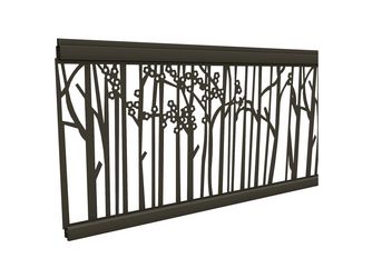 Gitterfüllung Bambus ANTHRAZIT 20x280x1800mm Aluminium