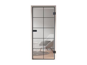 Ganzglastür Klar Loft 10 Felder "GLASWORK 90"