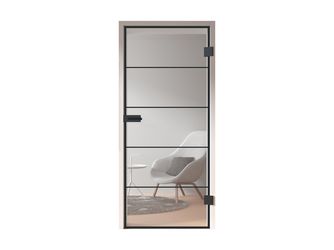 Ganzglastür Klar Loft 5 Felder "GLASWORK 90"