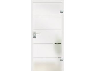 Ganzglastür Atos - Streifen klar