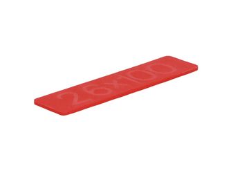 Glasklötze 3x26x100mm 1000 Stück Rot