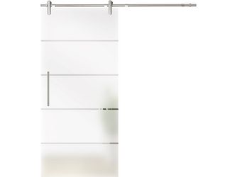 Glasschiebetür Atos - Streifen klar Glasschiebetür Atos - Streifen klar