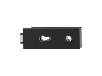 Glasschlosskasten PURISTO S Profilzylinder L/R Flüster Graphitschwarz