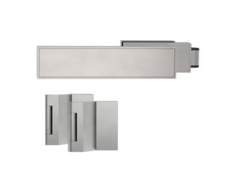 Glastürbeschlag-Set (Schlosskasten + Bänder) "FRAME"