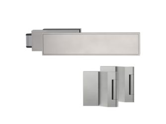 Glastürbeschlag-Set (Schlosskasten + Bänder) "FRAME"