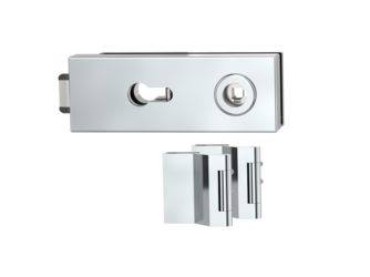 Glastürbeschlagset PURISTO S Profilzylinder Flüster 3-tlg. Bänder Chrom-Optik Glastürbeschlagset PURISTO S Profilzylinder Flüster 3-tlg. Bänder Chrom-Optik