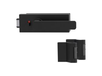 Glastürbeschlag-Set (Schlosskasten + Griffpaar + Bänder) "PURISTO S"