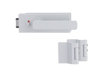 Glastürbeschlag-Set (Schlosskasten + Griffpaar + Bänder) "PURISTO S"