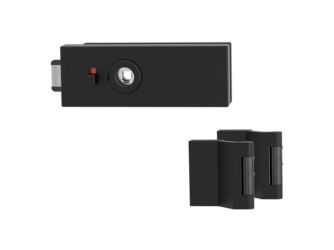 Glastürbeschlag-Set (Schlosskasten + Bänder) "PURISTO S"