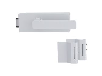 Glastürbeschlag-Set (Schlosskasten + Griffpaar + Bänder) "PURISTO S"