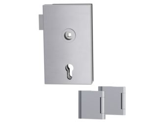 Glastürbeschlag-Set (Schlosskasten + Bänder) "QUATTRO 1.0"