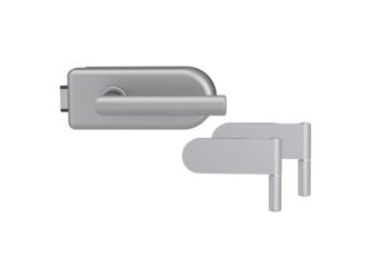 Glastürbeschlag-Set (Schlosskasten + Griffpaar + Bänder) "SMILE 1.0"