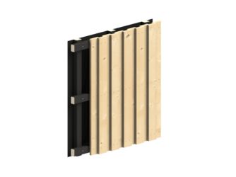 Glattkantprofil Fichte sf hobelf. Sichtseite riffelg. / 3 Seiten gehobelt unbehandelt 21x93mm, 4,8m