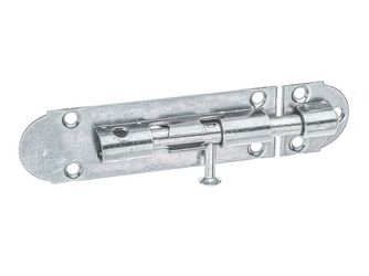 Grendelriegel, m.Knopf, o.Feder, m.Schlaufe, disp., LxB100x30mm Grendelriegel, m.Knopf, o.Feder, m.Schlaufe, disp., LxB100x30mm