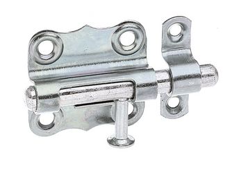 Grendelriegel, m.Knopf, o.Feder, m.Schlaufe, disp., LxB39x38mm Grendelriegel, m.Knopf, o.Feder, m.Schlaufe, disp., LxB39x38mm