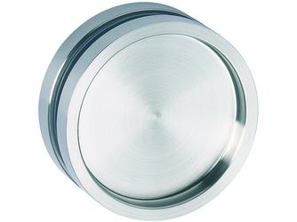 Griffmuschel Rondo rund geschlossen zum Kleben, Durchmesser 65mm, Edelstahlfarben