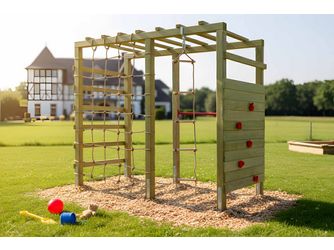 HANGO Rex Spielgerüst, grün Kiefer 240x120x219cm