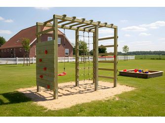 HANGO Swing Spielgerüst, grün Kiefer 240x120x219cm