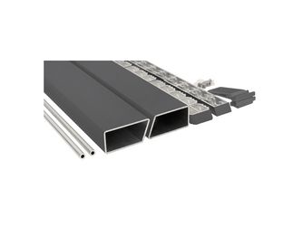 HANÖ-Serie Montageset anthr. 20x75x1793mm mit Start- & Abschluss Befestigung und Abstandhaltern