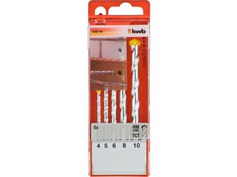 HM-Steinbohrer Kassette 4-10, 5-teilig