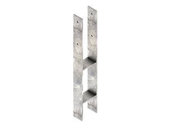 H-Pfostenanker feuerverzinkt 60x90x600mm für 9x9 Pfosten - zum Einbetonieren