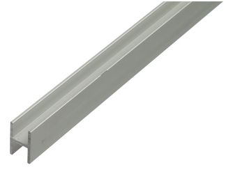 H-Profil, Alu silber elox., LxBxS 2000x13,5x22x1,5mm H-Profil, Alu silber elox., LxBxS 2000x13,5x22x1,5mm