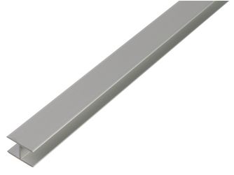 H-Profil selbstklemmend, Alu silber elox., LxBxHxS 1000x12,9x24x1,5mm