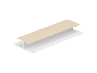 H-Verbindungsprofil 10mm Elfenbein 260cm