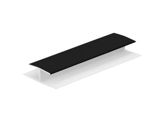 H-Verbindungsprofil 10mm Graphitschwarz (Folie) 260cm