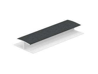 H-Verbindungsprofil 10mm Schwarzgrün (Folie) 260cm