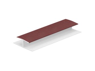 H-Verbindungsprofil 10mm Weinrot (Folie) 260cm