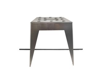 Hangstufe 20 x 20cm Stahl roh mit Griffmulde Oberfläche gelocht