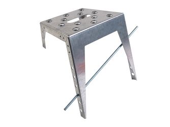 Hangstufe 20 x 20cm Stahl verz. mit Griffmulde Oberfläche gelocht