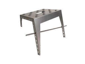 Hangstufe 20 x 29cm Stahl roh mit Griffmulde Oberfläche gelocht