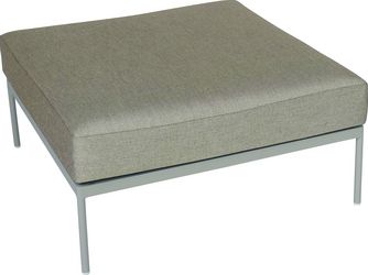 Hocker Coco Lounge Aluminium greige Kissen 100% Polyacryl Muskat