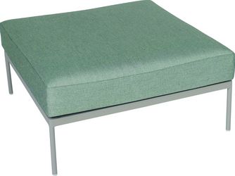 Hocker Coco Lounge Aluminium greige Kissen 100% Polyacryl Salbei