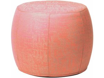 Hocker Pouf hoch Ø 50/59x46cm mit Bezug Outdoorstoff koralle/seidengrau meliert Hocker Pouf hoch Ø 50/59x46cm mit Bezug Outdoorstoff koralle/seidengrau meliert