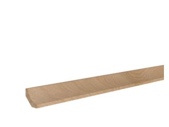 Hohlkehl Eiche roh 28x28x2400mm Massiv, Roh