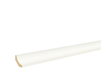 Hohlkehl Fi astig Weiß tr 28x28x2400mm Massiv, Endbehandelt