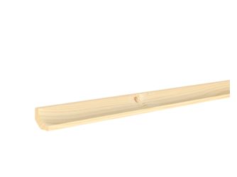 Hohlkehl Fichte astig roh 22x22x2400mm Massiv, roh