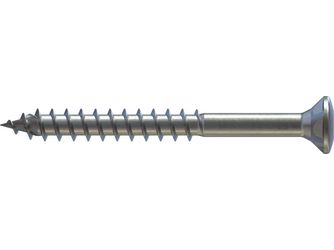 Holz-Fassadenschraube Linsensenkkopf Frästaschen SIT 20 TG SPI-Spitze  Edelstahl A2 gebeizt passiviert gleitbeschichtet inkl. Bit