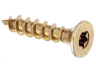 Holzschraube, Medi-Fix, gelb verzinkt, SxL Ø5x25mm, ohne Bit, Box à 16 St. Holzschraube, Medi-Fix, gelb verzinkt, SxL Ø5x25mm, ohne Bit, Box à 16 St.