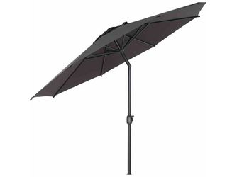 Isa Mittelstockschirm anthrazit Ø300cm Gest. Alu, Bez. 100% Polyester anthrazit Isa Mittelstockschirm anthrazit Ø300cm Gest. Alu, Bez. 100% Polyester anthrazit