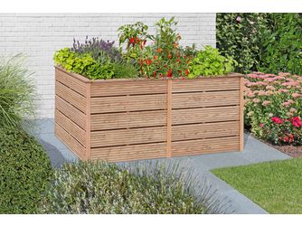 JUNA XL Hochbeet, Dielen 25x145mm, europäische Lärche 206x103x80cm