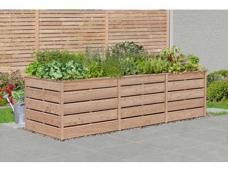 JUNA XXL Hochbeet, Dielen 25x145mm, europäische Lärche 305x103x80cm