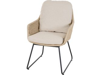 KANSAS Diningsessel matt anthrazit/taupe Polyester, PU-bes