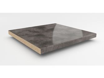 Küchenarbeitsplatte AF 30/133 eins. gerundet 3050x600mm BN441 Si copperfield