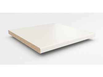 Küchenarbeitsplatte AF 30/133 eins. gerundet 3050x900mm A242 C uni weiß