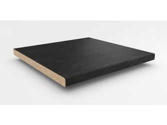 Küchenarbeitsplatte AF 30/133 eins. gerundet 3050x900mm SC114 Pat schwarzschiefer